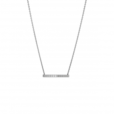 CHOPARD ICE CUBE NECKLACE, WHITE GOLD, HALF-SET DIAMONDS 817702-1002
